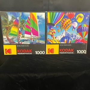 2 KODAK 1000pc JIGSAW PUZZLES
